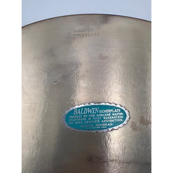 Baldwin‎ Silver Plate Large Oval Serving Tray - Picture 3 of 7